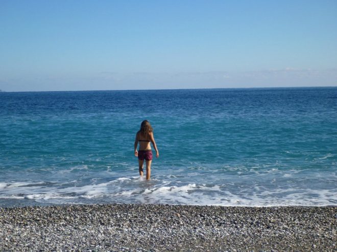 Bei 10 Grad Außentemperatur ins Meer gehen, dabei fühle ich mich lebendig